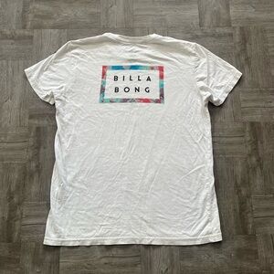 Boy’s Billabong Vintage Pipe Master Hawaii Surf Short Sleeve Shirt White Medium